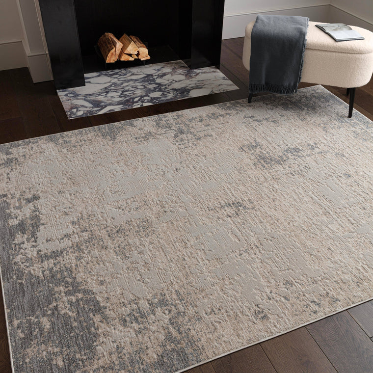 Machine woven in Turkey — Abstract Polyester Living Room Rug — Anders