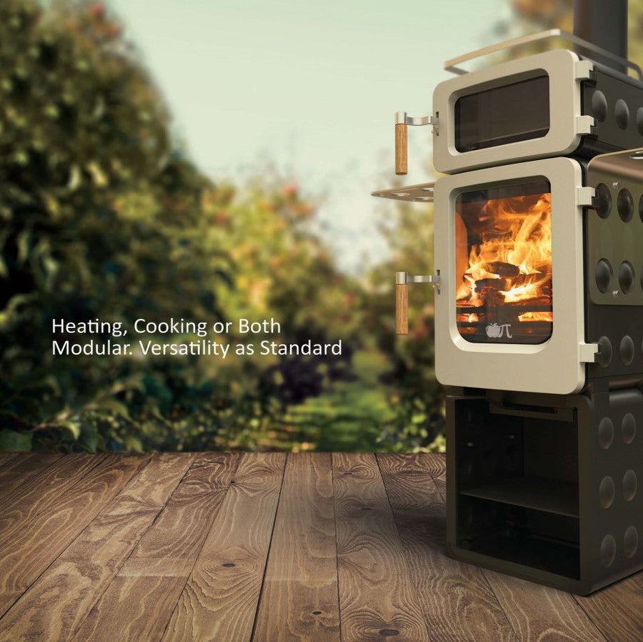 4kW Small Wood Burning Stove — ApplePie Apple Core Log Burner, DEFRA Exempt