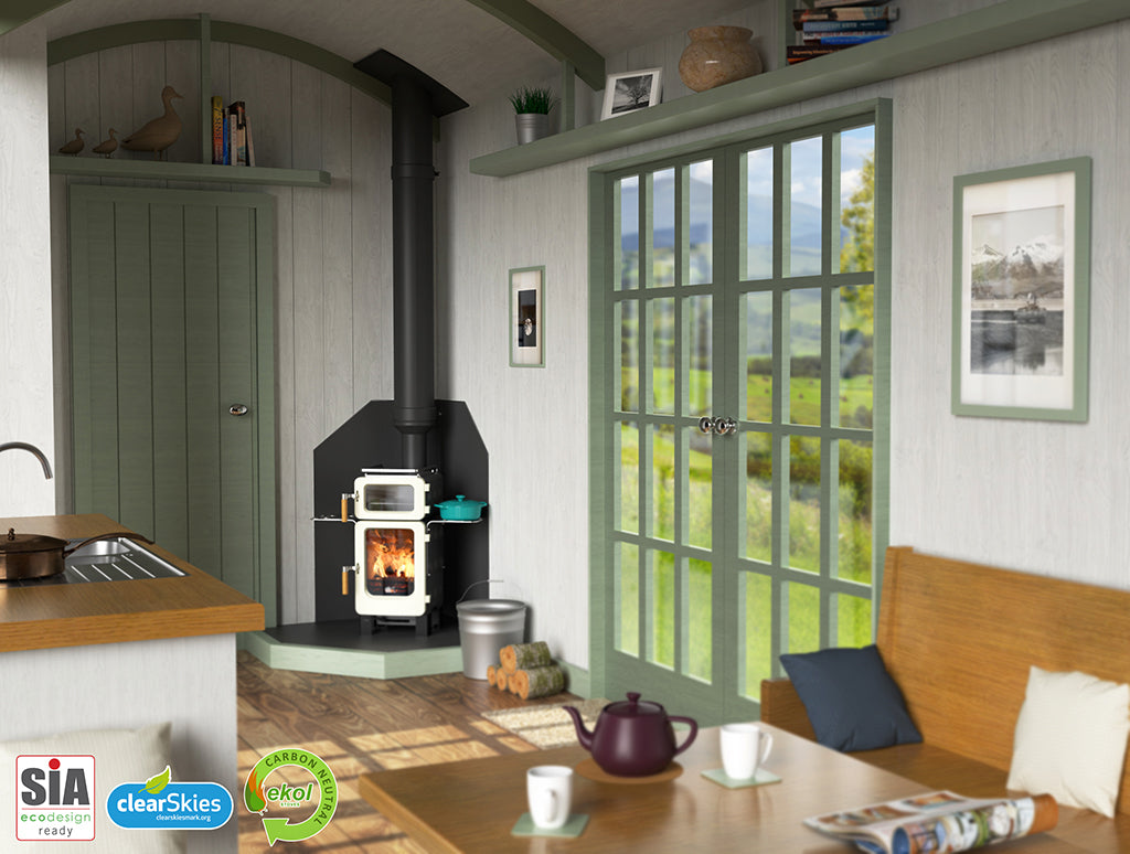 4kW Small Wood Burning Stove — ApplePie Baked Apple Log Burner, DEFRA Exempt