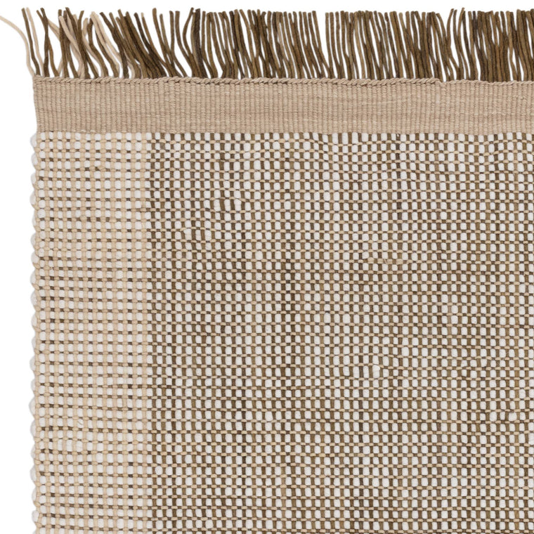 Hand woven in India — Wool Living Room Rug — Flatweave, Hand Woven, Natural, Avalon
