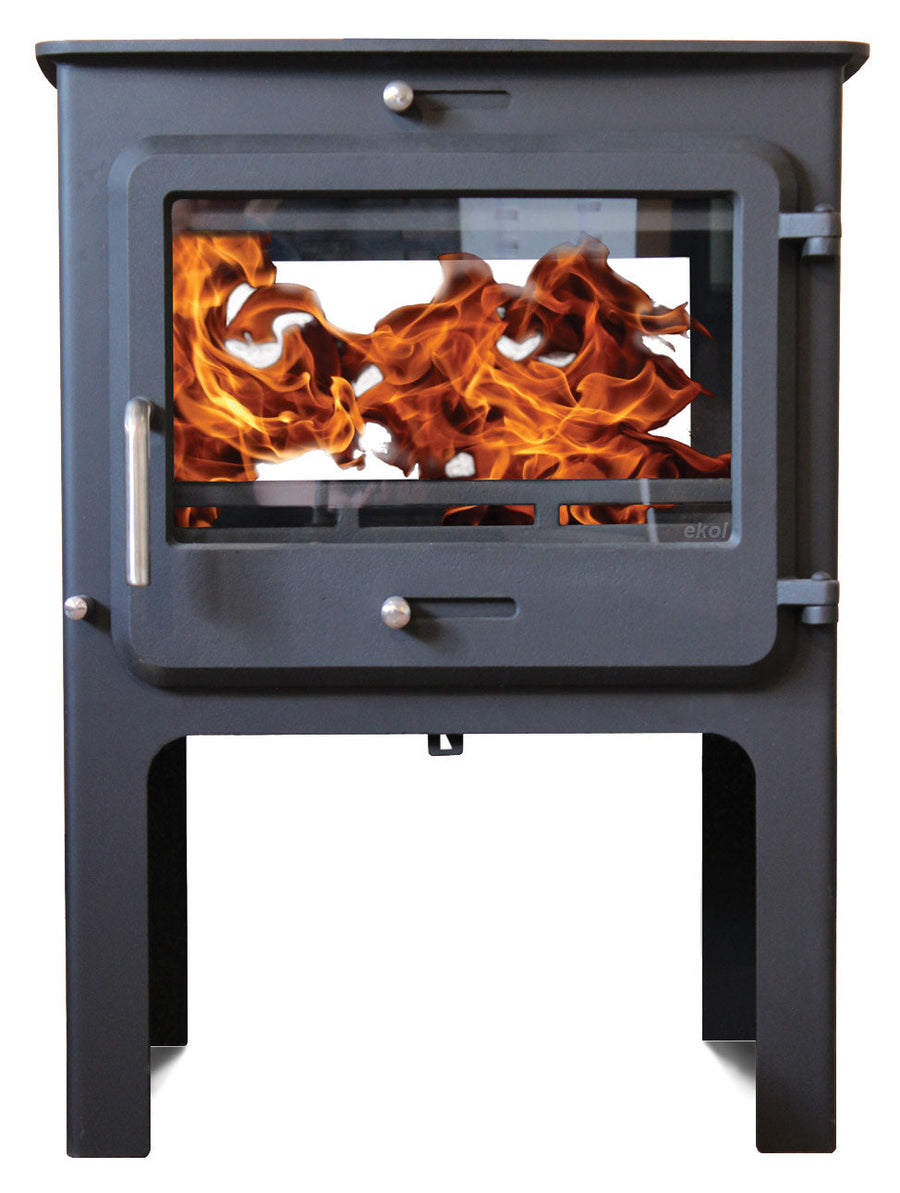 11.4kW Double Sided Wood Burning Stove — Ekol Clarity Double-Sided Multi-Fuel Log Burner
