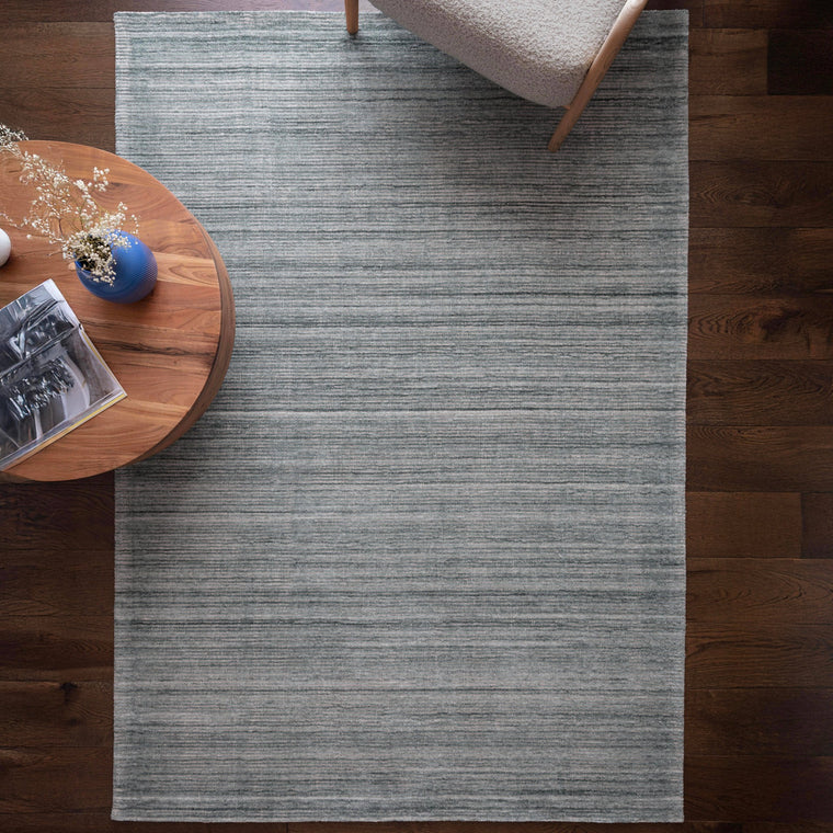 Hand woven in India — Plain Living Room Rug — Hand Woven, Hazy