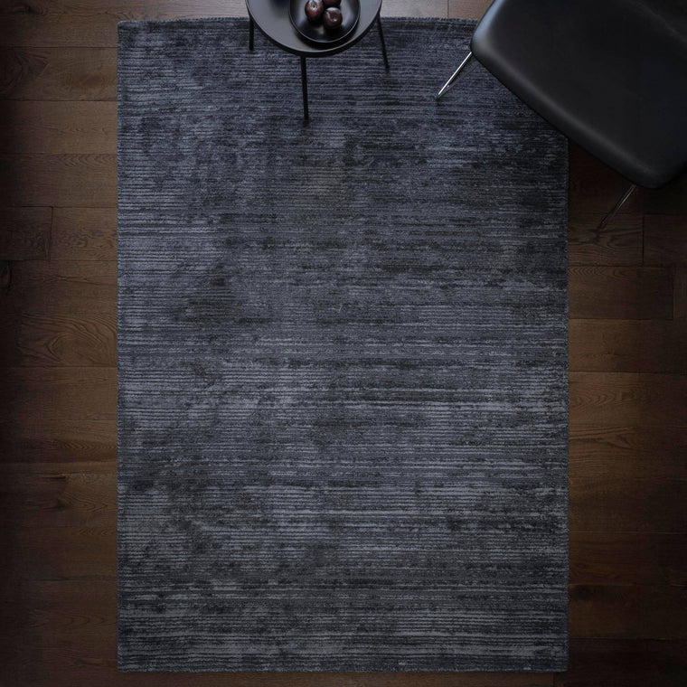 Woven in pure wool — Viscose Living Room Rug — High-Low Pile, Hand Woven, Henley