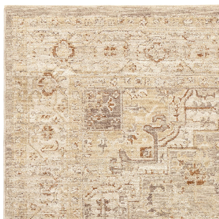 High-low pile, 6 mm — Medalion Polyester Living Room Rug — High-Low Pile, Classic, Heriz