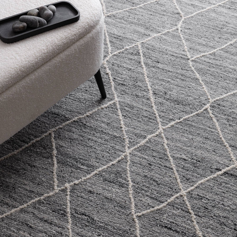 Hand tufted in India — Berber Wool Living Room Rug — Hand Tufted, Boho, Noah
