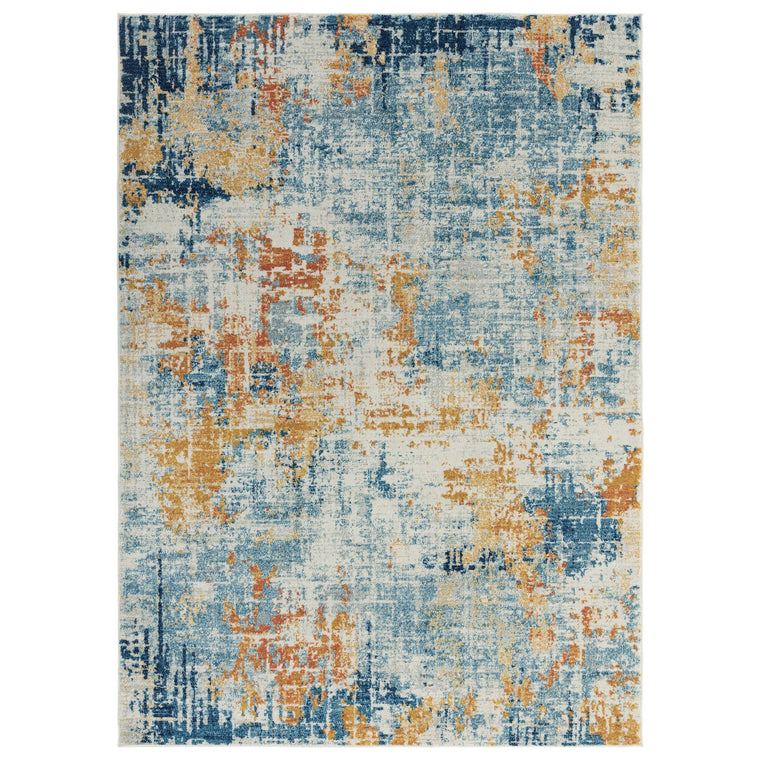 A soft cut pile — Geometric Polypropylene Living Room Rug — Modern, Nova