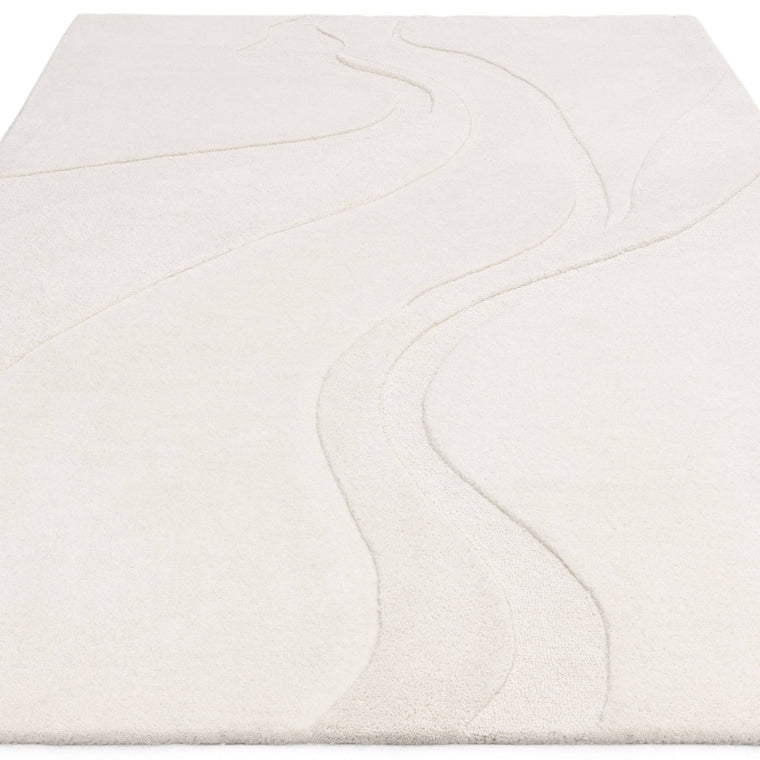 Hand tufted in India — Abstract Wool Living Room Rug — Hand Tufted, Boho, Olsen