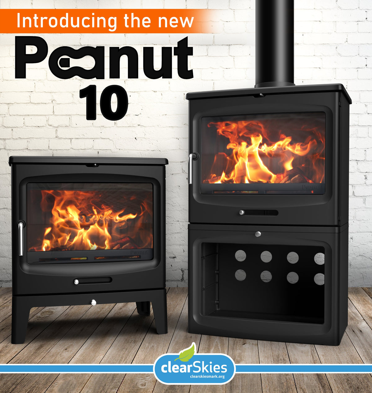 10kW Wood Burning Stove — Peanut 10 Log Burner, DEFRA Exempt