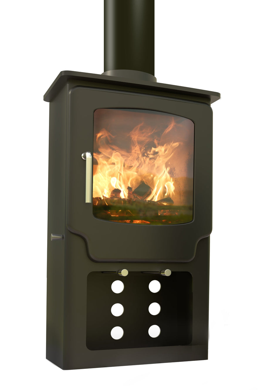 4.1kW Small Wood Burning Stove — Saltfire Scout Multi-Fuel Log Burner, DEFRA Exempt