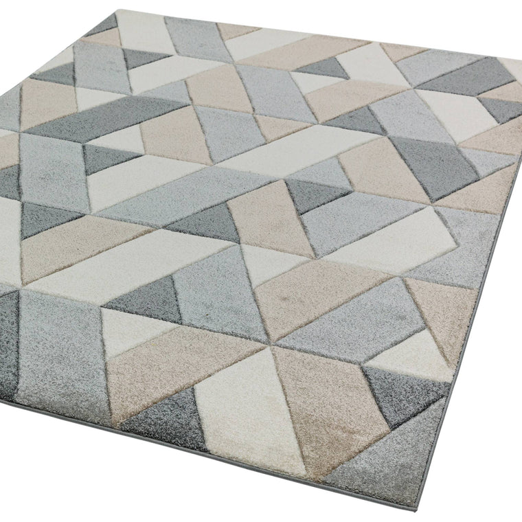 Machine woven in Turkey — Geometric Polypropylene Living Room Rug — Modern, Sketch