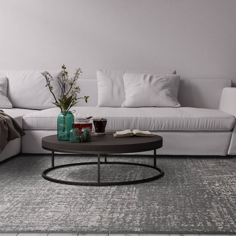 Woven in pure wool — Abstract Wool Living Room Rug — High-Low Pile, Torino