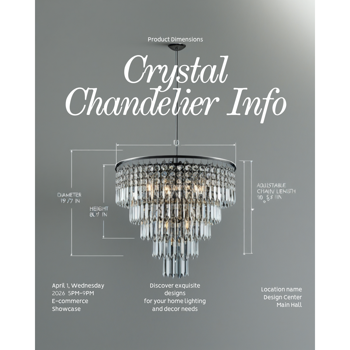 Cascade Chandelier | Crystal