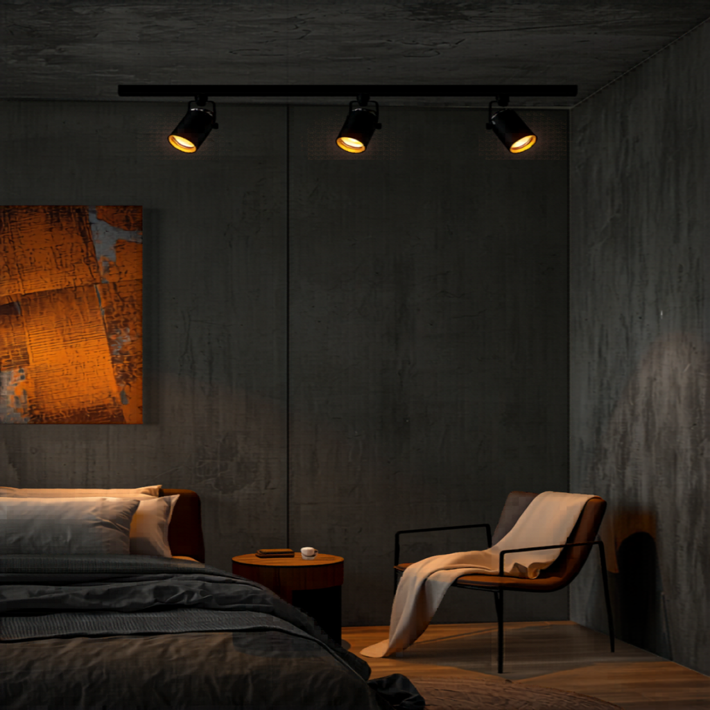 Black Ceiling Lamp | 3-Point Spotlight