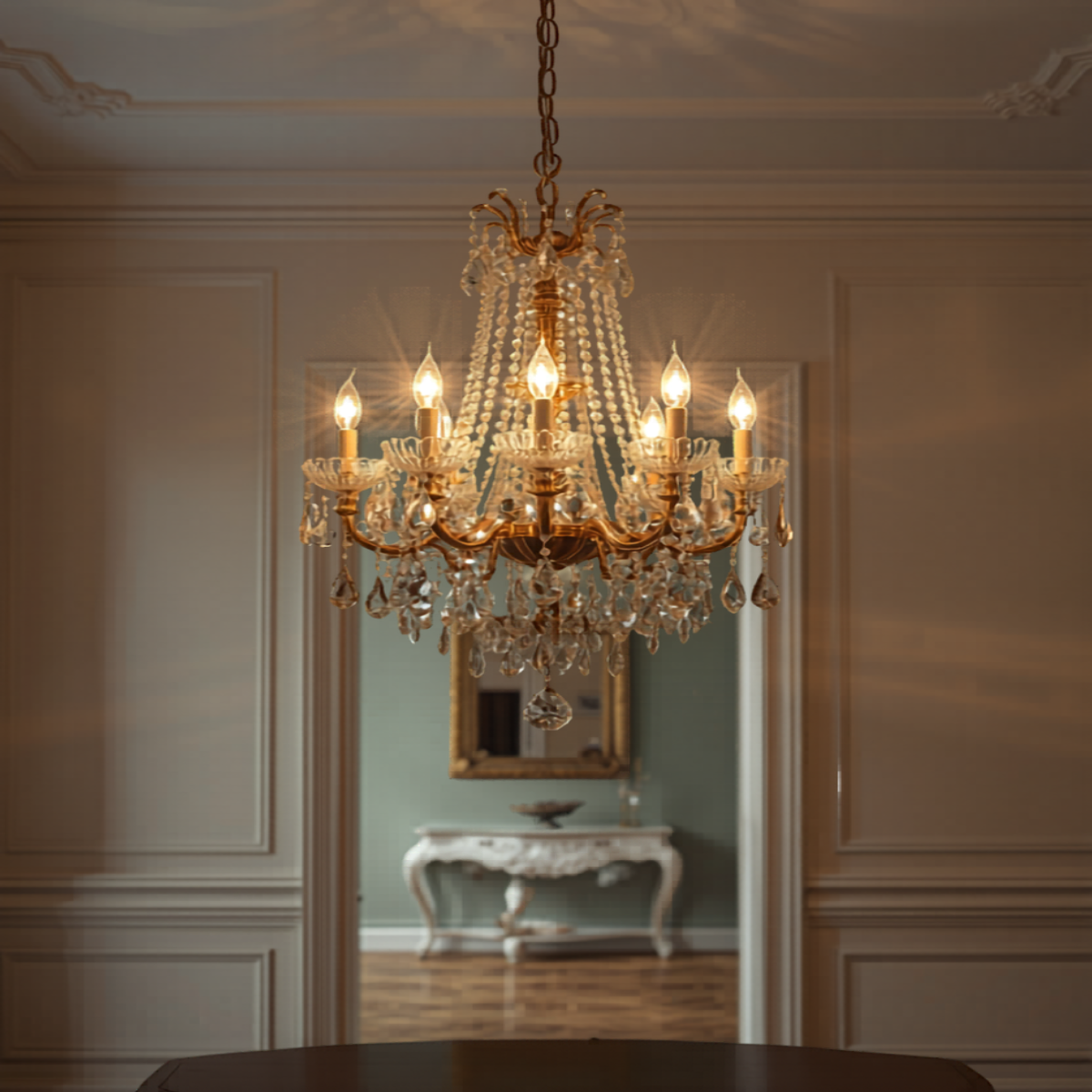 Crystal Chandelier | 3-Arm