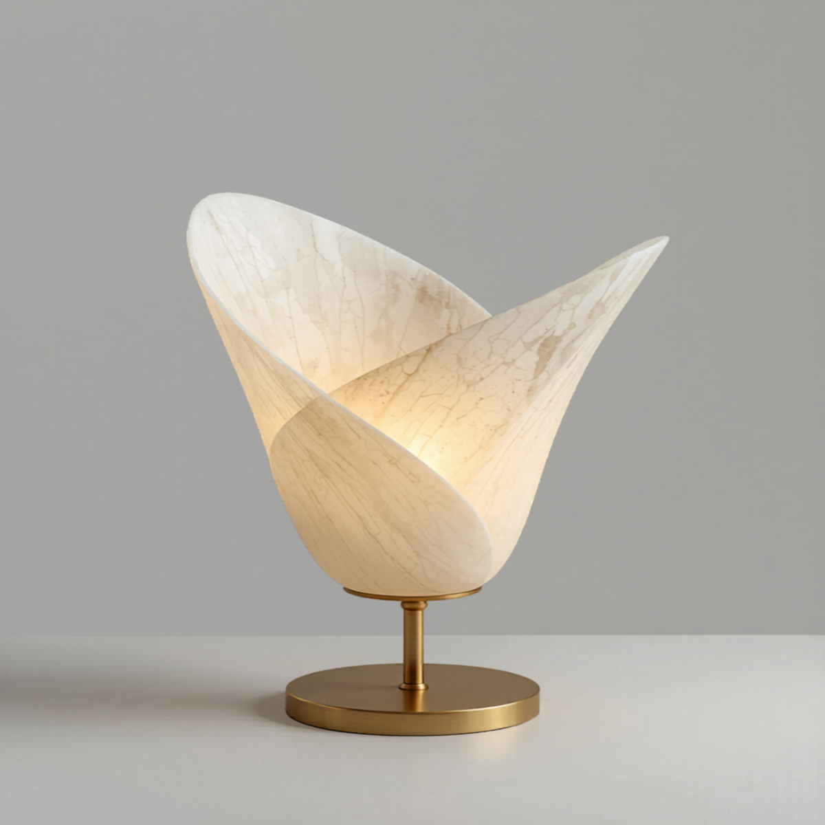 Alabastrowa Lampa Stołowa | Płatek