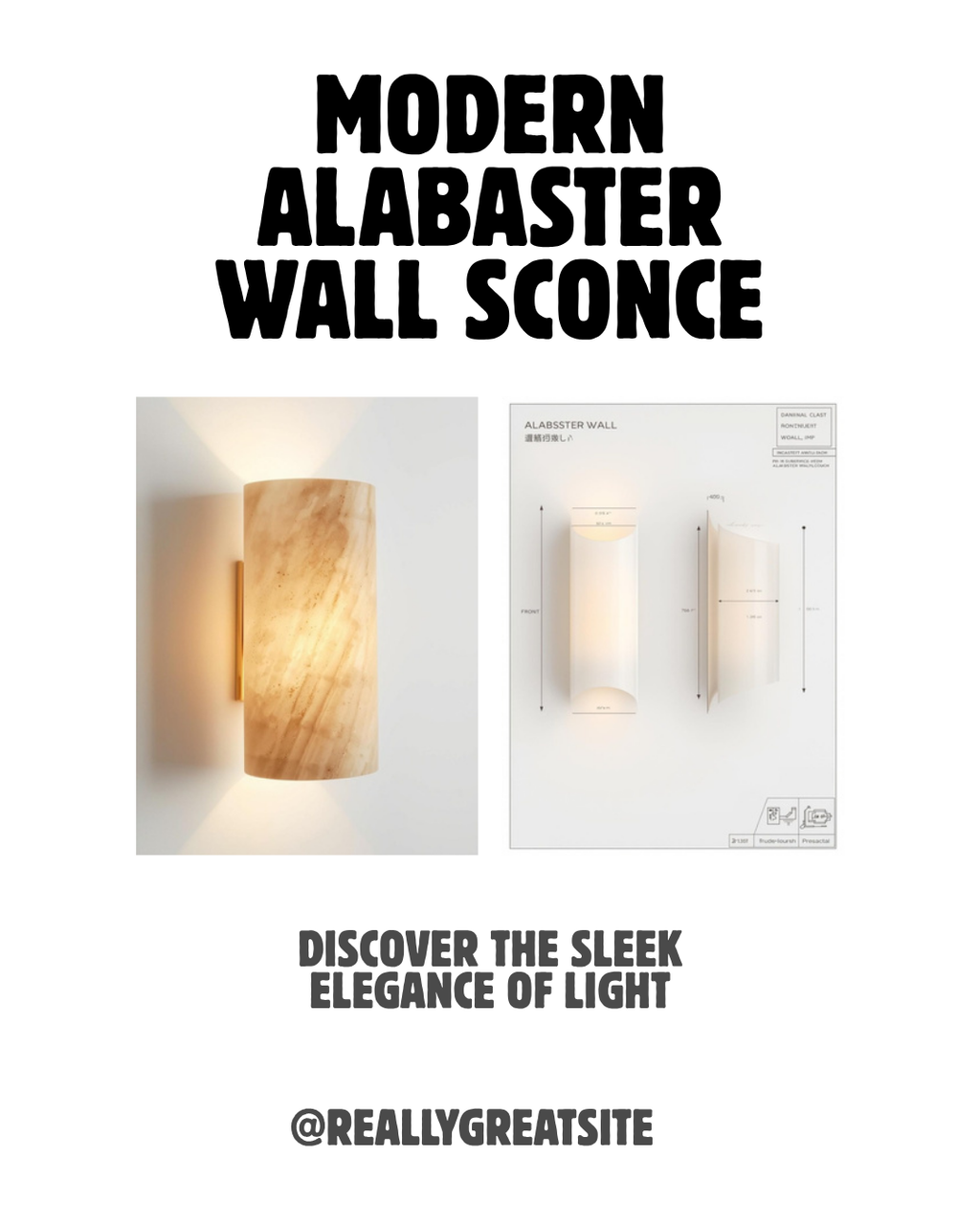 Modern Wall Lamp | Alabaster
