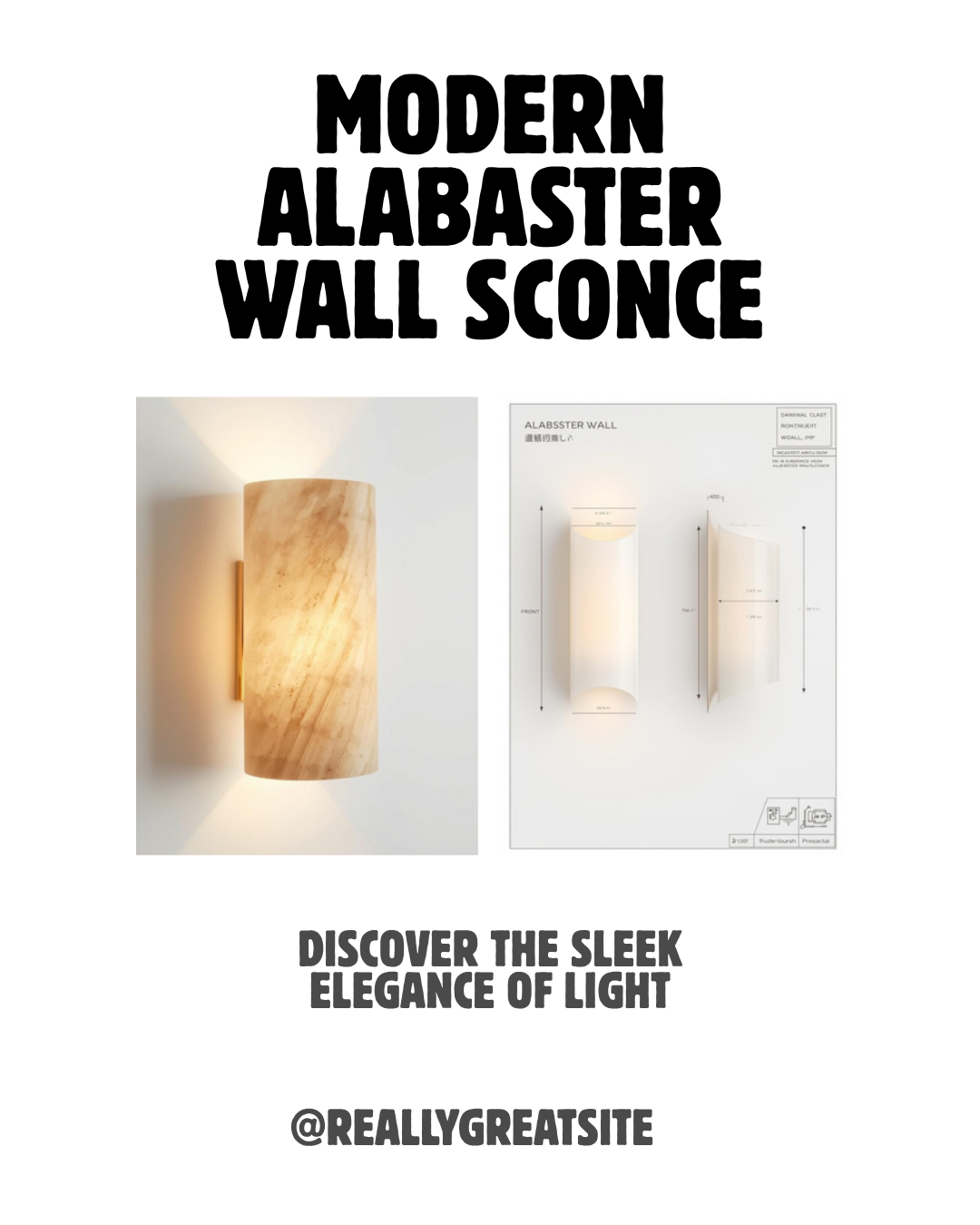 Modern Wall Lamp | Alabaster