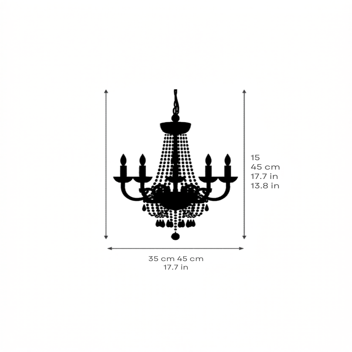 Crystal Chandelier | 3-Arm
