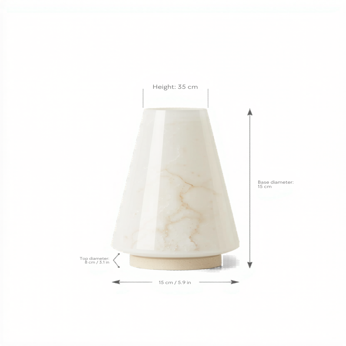 Alabaster Table Lamp | Cone