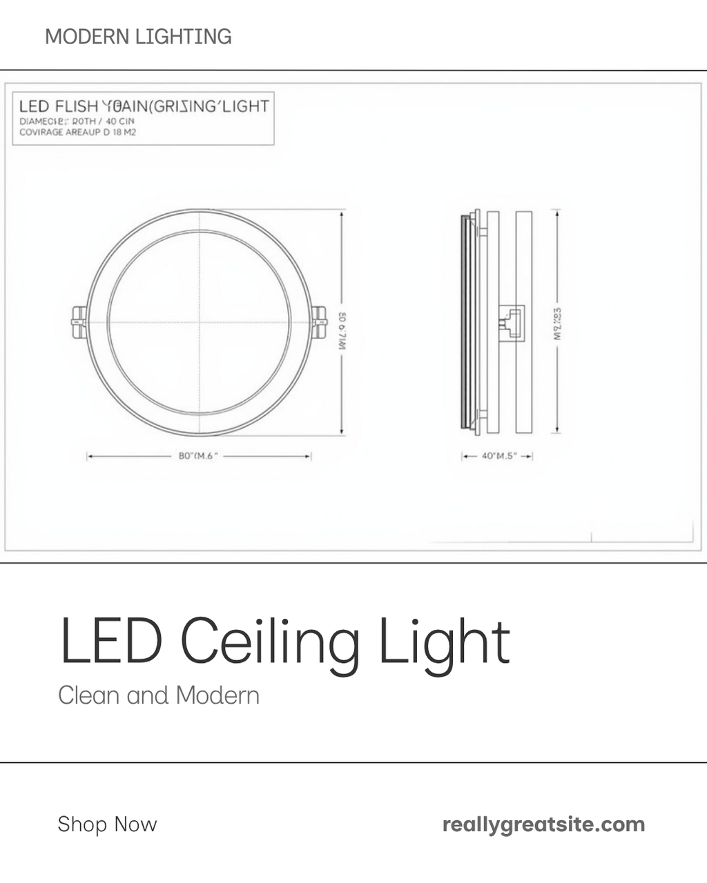 Modern Ceiling Lamp | Round LED