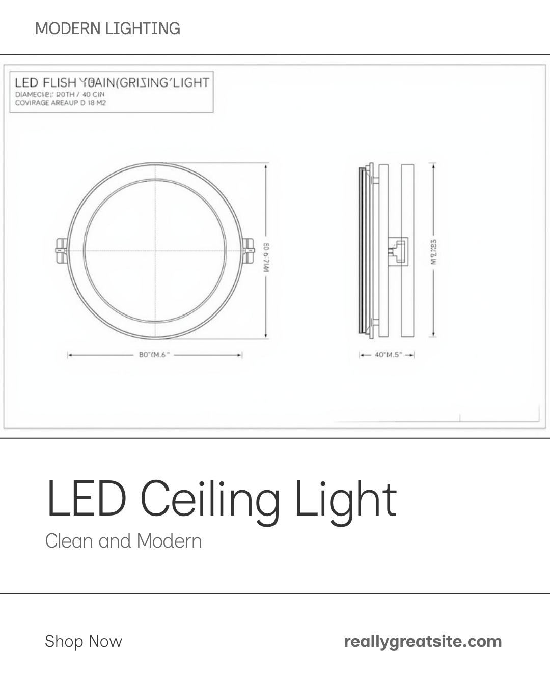 Modern Ceiling Lamp | Round LED