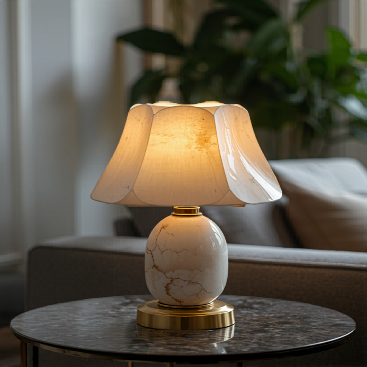 Alabaster Table Lamp | Petal