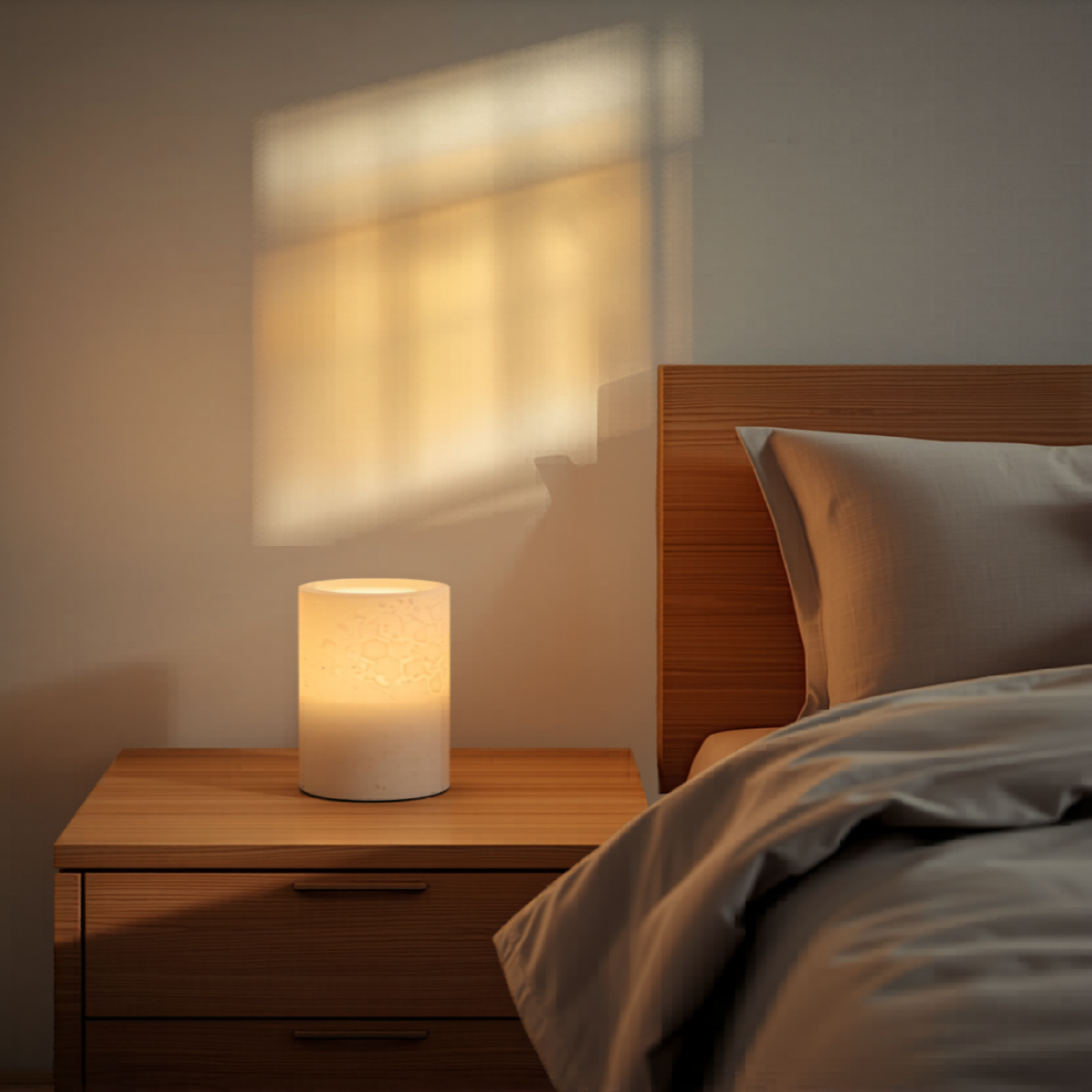 Alabastrowa Lampa Stołowa | Cylinder