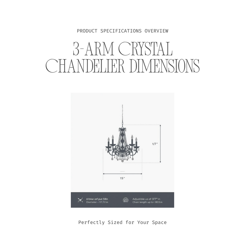 Crystal Chandelier | 3-Arm