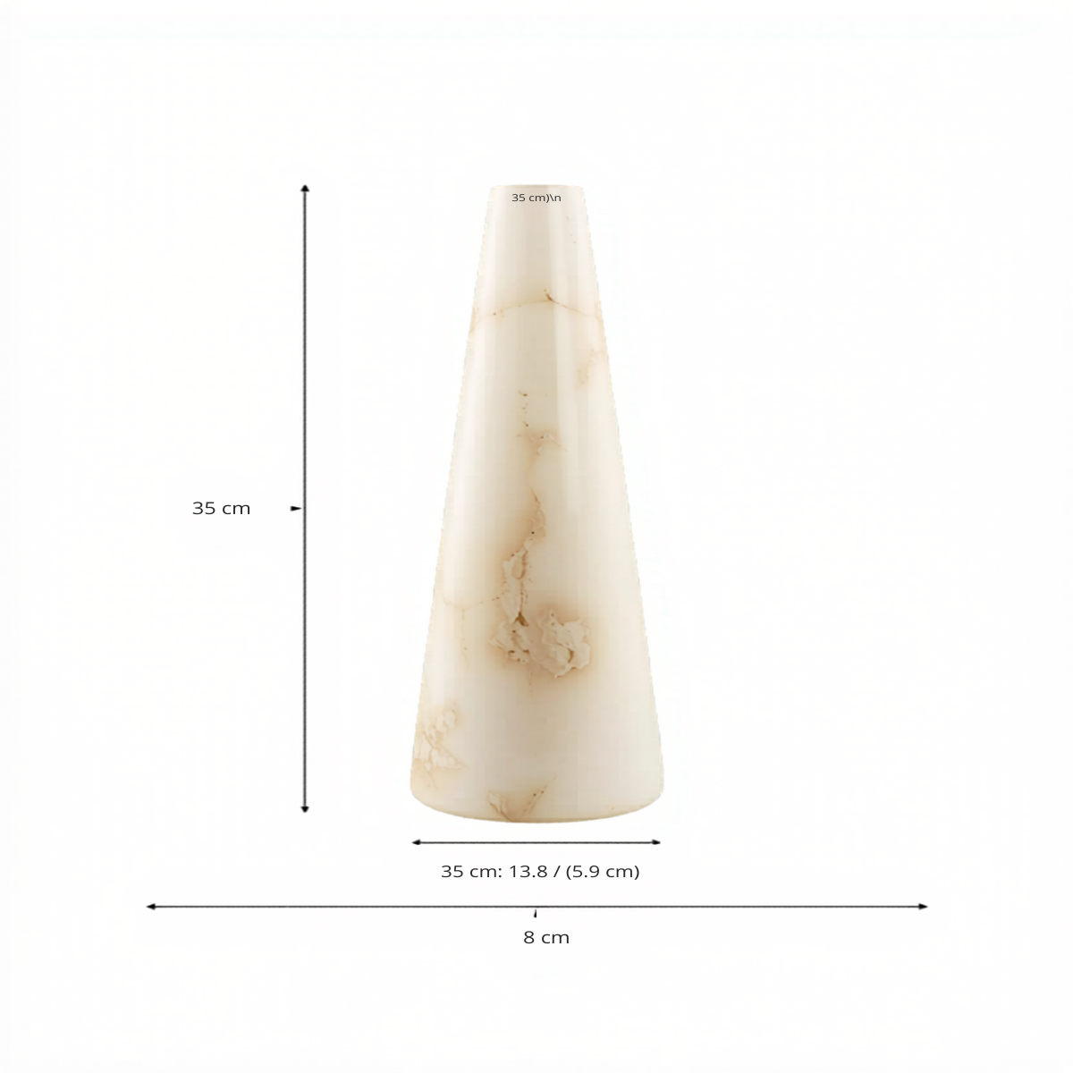 Alabaster Table Lamp | Cone