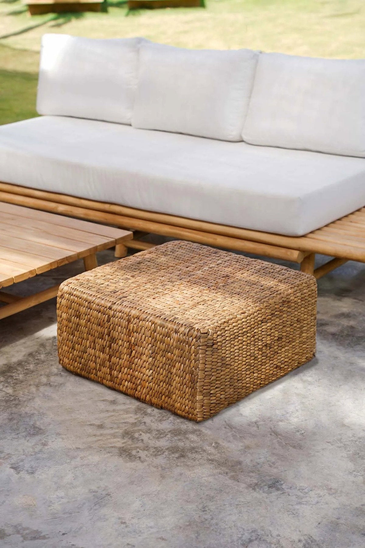 The Hyacinth Pouffe Square
