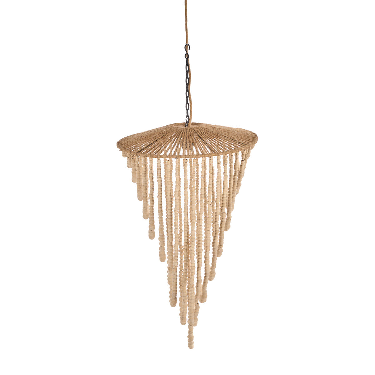 The Wooden Bead Chandelier