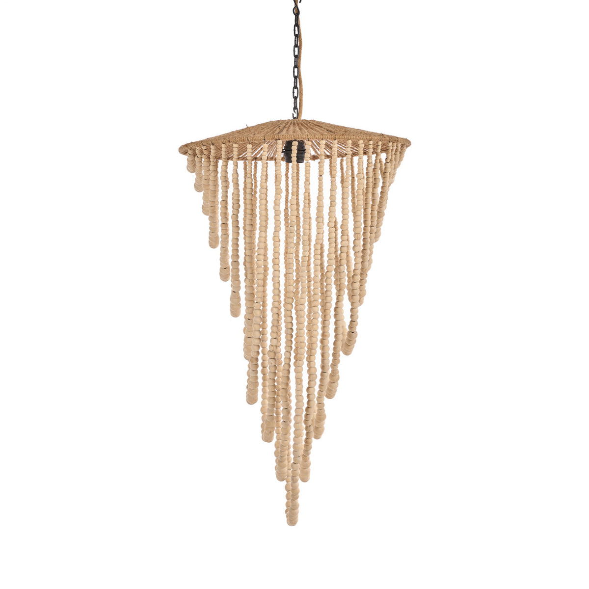 The Wooden Bead Chandelier