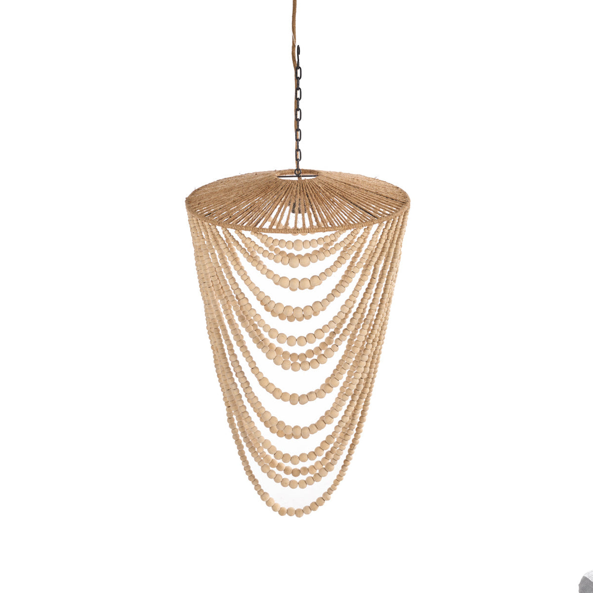 The Wooden Bead Chandelier