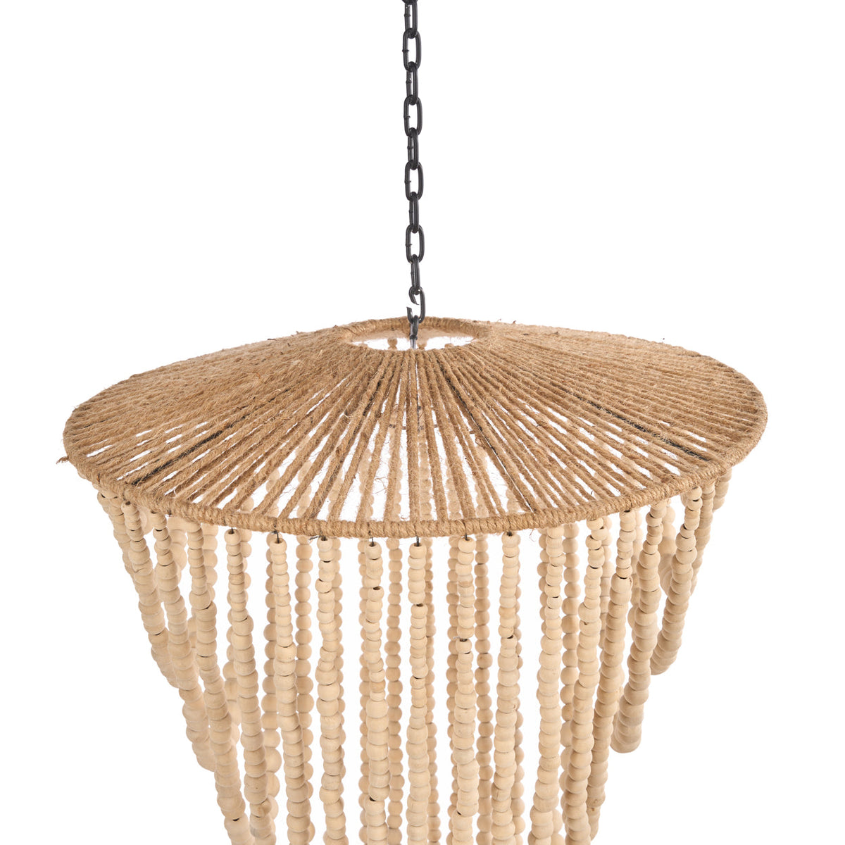 The Wooden Bead Chandelier