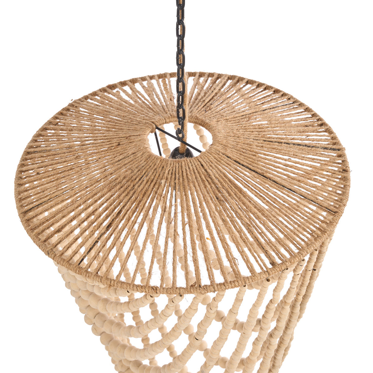 The Wooden Bead Chandelier