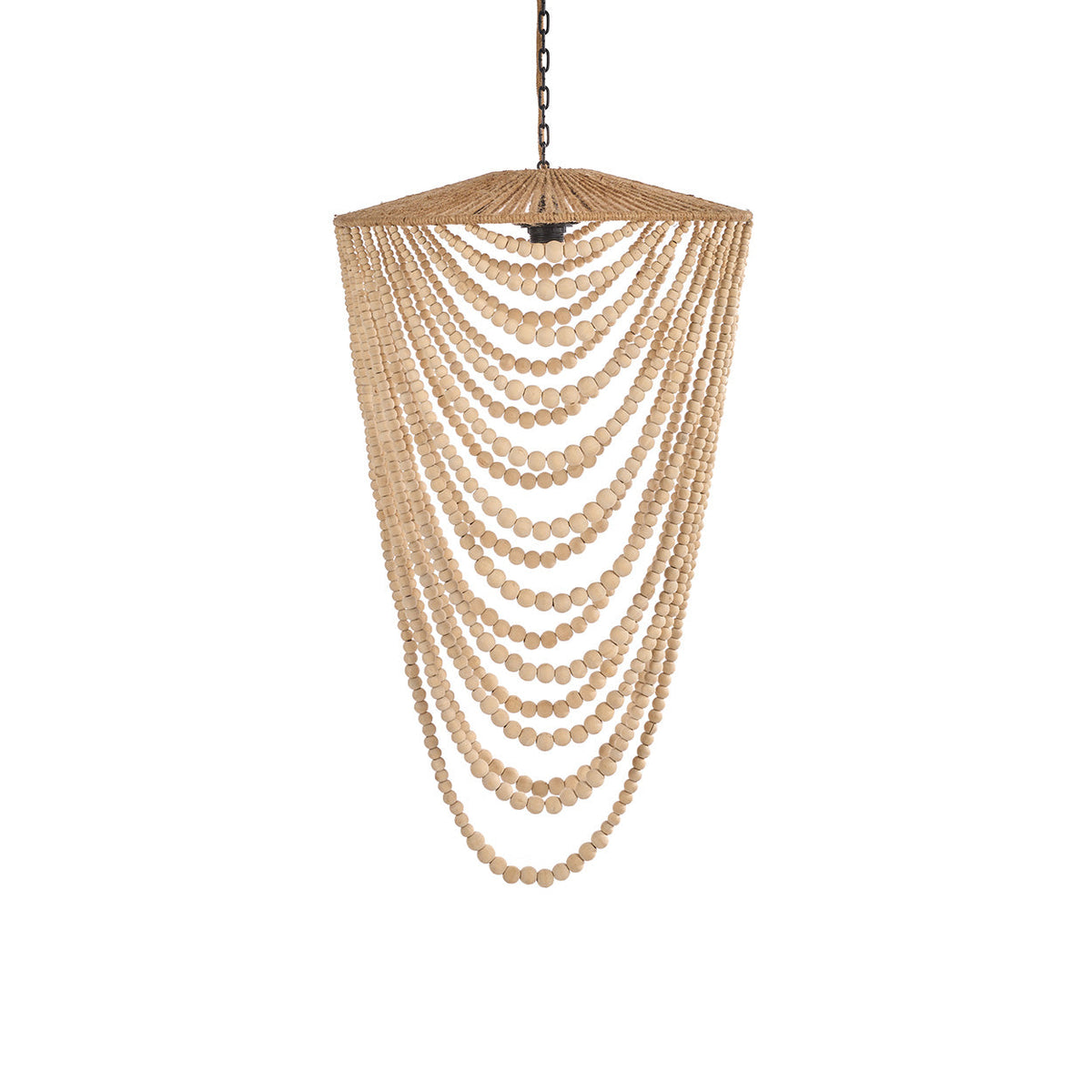 The Wooden Bead Chandelier