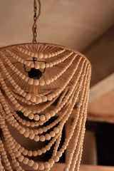 The Wooden Bead Chandelier