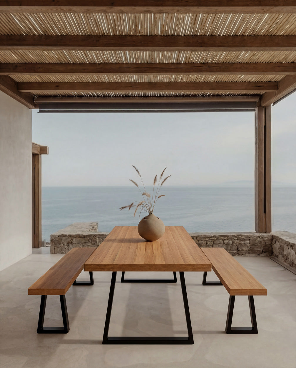 The Bench With Iron Legs