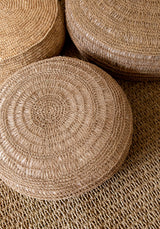 The Raffia Flores Pouffe