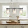 Minimalist 3-Light Linear Chandelier