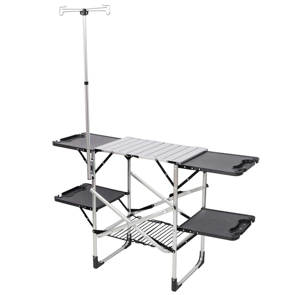 Folding Camping Kitchen Table - Portable Light Fixture