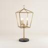 30" Black Iron Three Light Bedside Table Lamp