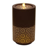 Illuminated Cut-Out Metal Round Fountain 21"H