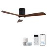 52 Inch Ceiling Fan With Lights 3 Solid Wood Fan Blade