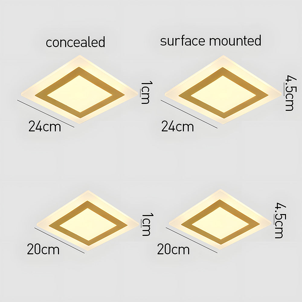 Simple Acrylic Flush Mount Ceiling Lamp for Living Room