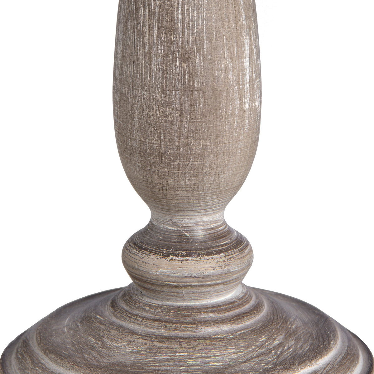 Beige Wood Table Lamp 53cm — Living Room Table Lamp, Linen Shade, Teos