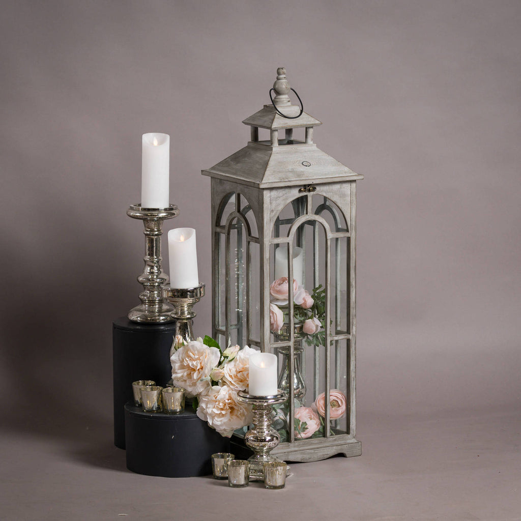 Arley Wooden Lantern, Set of 3
