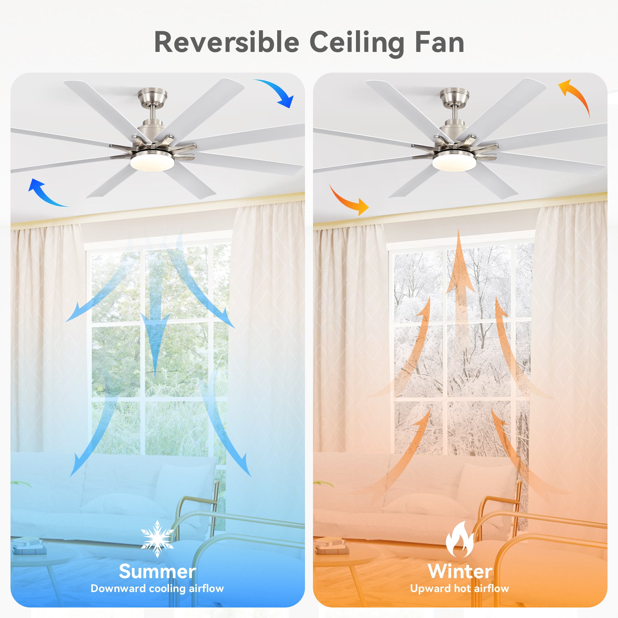 52-Inch Smart Ceiling Fan With Lights