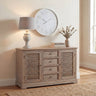 Beige Wood Table Lamp 53cm — Living Room Table Lamp, Linen Shade, Uthina