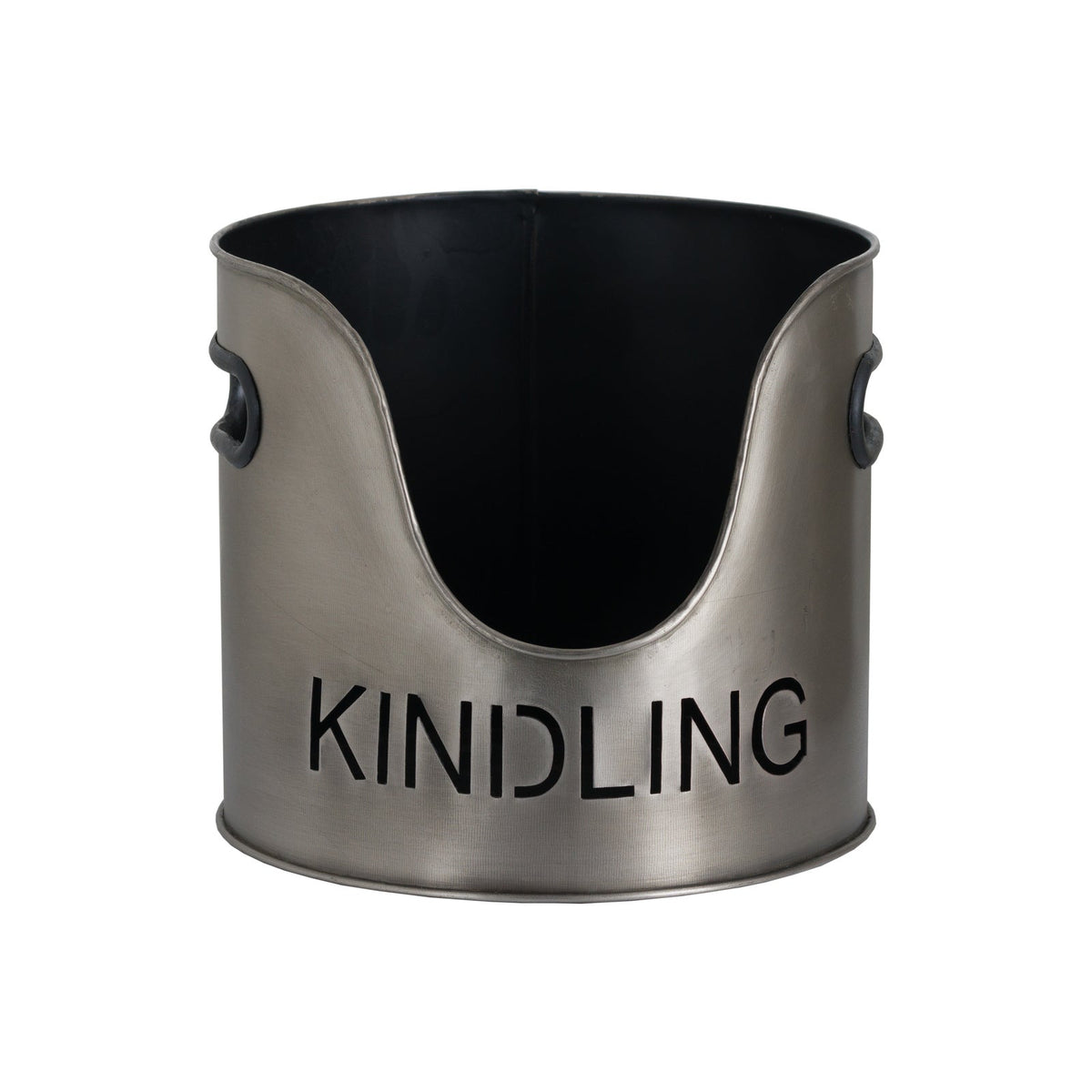 Pewter Finish Logs And Kindling Buckets &